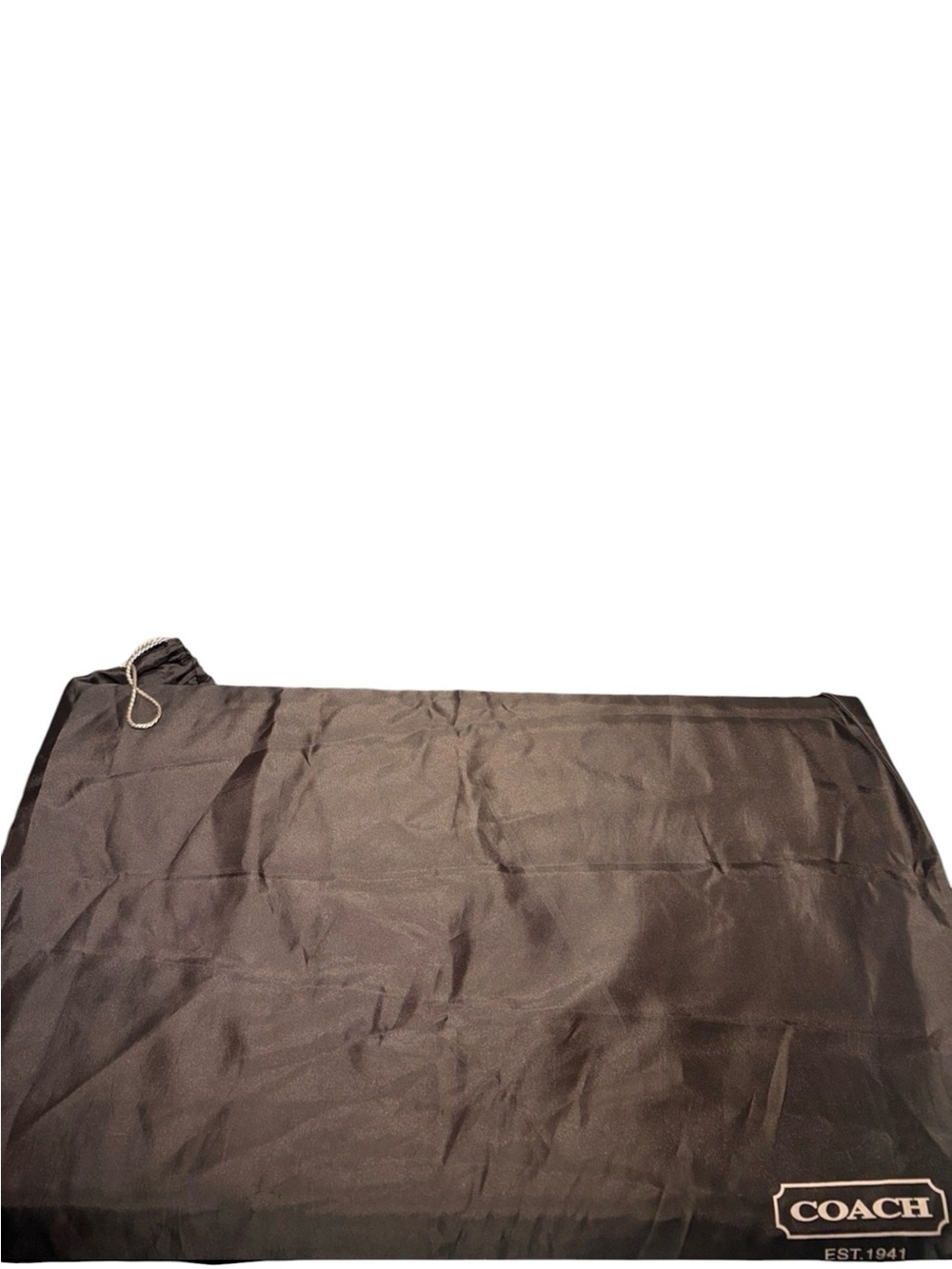 Coach XL Brown Drawstring Dust Bag Handbag Storage Cover 23" x 19"